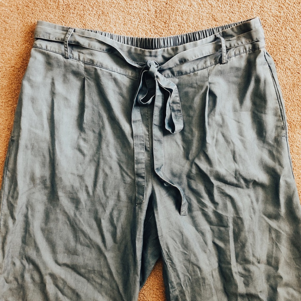 Denim Paper Bag Pants